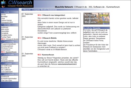 Screenshot CWsearch.de